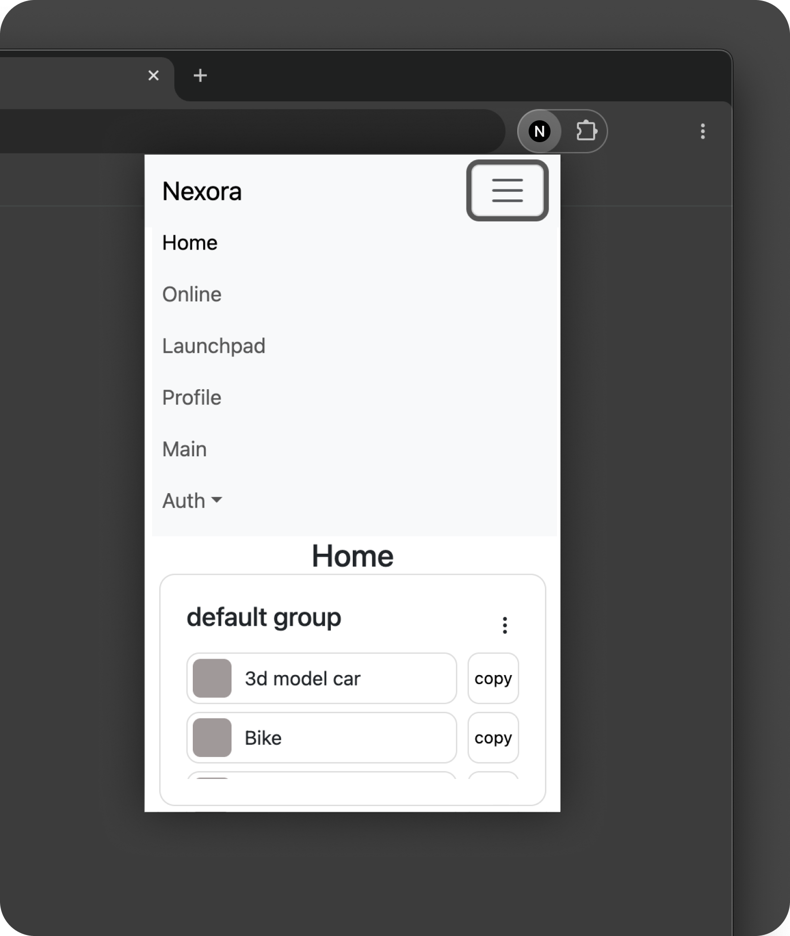 Flexible organization of your saved links
